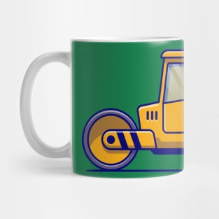 Tractor Vehicle Cartoon Illustration Mug